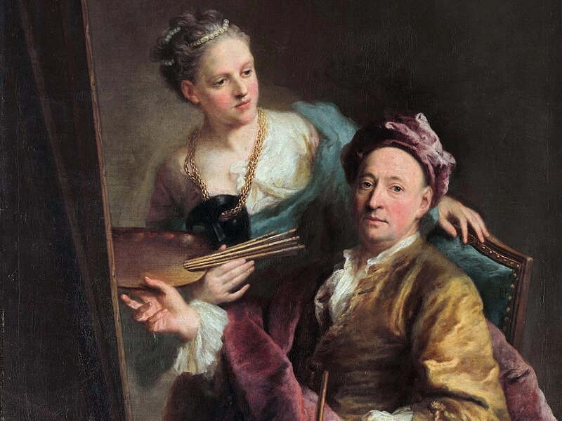 1697-George Desmarées - Autoritratto con la figlia